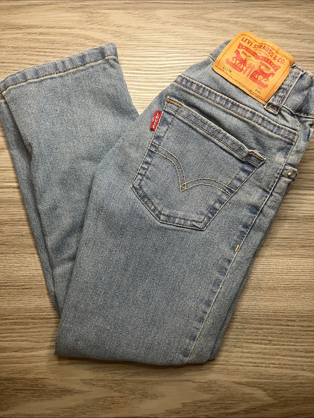 Boys Levi's Light Blue Vintage-Inspired Denim Jeans size 6